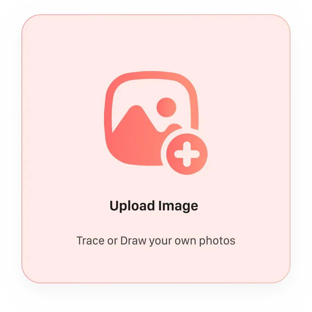 Upload or select an image in AR Drawing